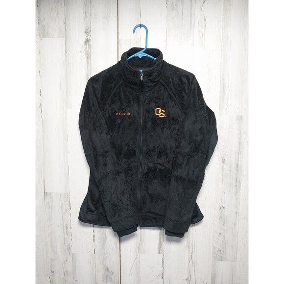 𝅺Columbia Oregon State Black Fleece Full Zip Sweatshirt Size Large - Picture 1 of 9